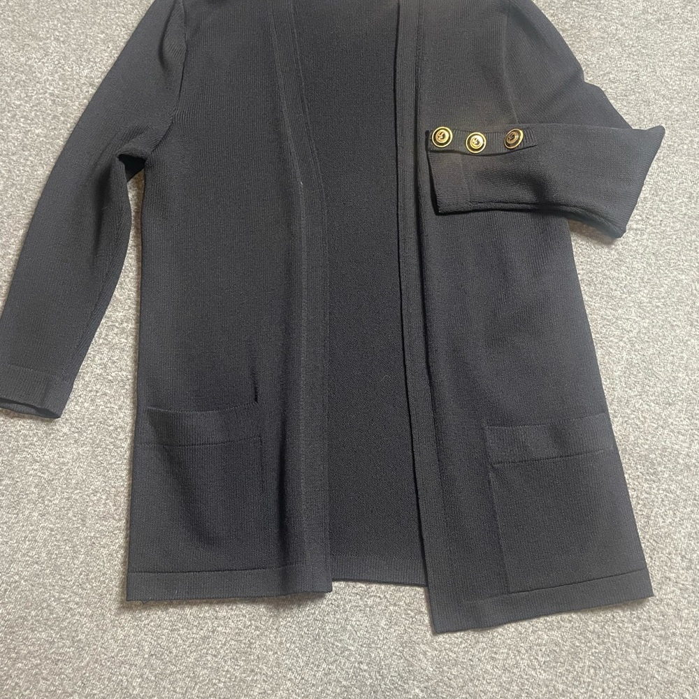 St. John Black Knit Cardigan